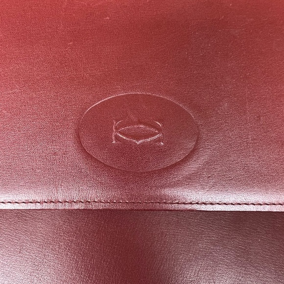 Cartier Vtg Burgundy Leather document notepad portfolio #luxury #office #preppy - Picture 2 of 15